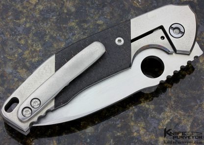 Peter Rassenti Custom Knife "Super Rare" Integral Lightning Strike Carbon Fiber Bolster Lock - Image 2