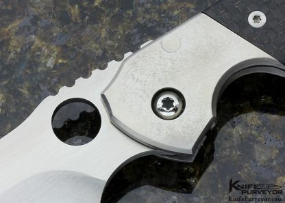 Peter Rassenti Custom Knife "Super Rare" Integral Lightning Strike Carbon Fiber Bolster Lock - Image 6