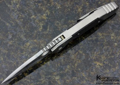 Peter Rassenti Custom Knife "Super Rare" Integral Lightning Strike Carbon Fiber Bolster Lock - Image 3