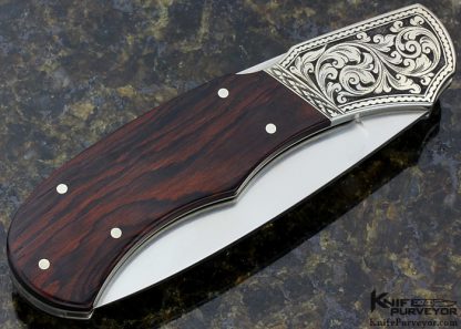 Phil Boguszewski Custom Knife Engraved by Norris Sperry Cocobolo Lockback - Image 3