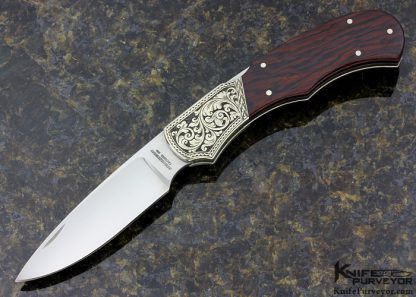 Phil Boguszewski Custom Knife Engraved by Norris Sperry Cocobolo Lockback