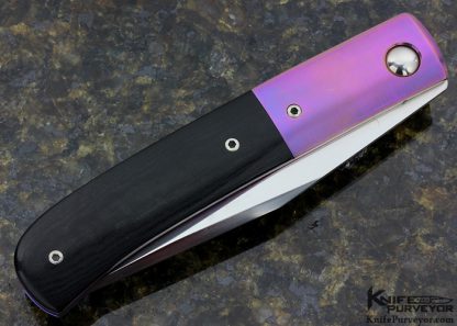 Phil Boguszewski Custom Knife G-10 & Anodized Titanium "#1" Linerlock - Image 3