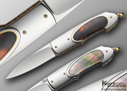 Salvatore Puddu Custom Knife Exotic Material Interframe "Duca"