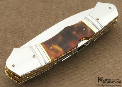 2/26/2014 Salvatore Puddu Custom Knife Exotic Material Triple Bladed Lockback - Image 3