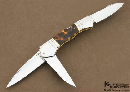 2/26/2014 Salvatore Puddu Custom Knife Exotic Material Triple Bladed Lockback