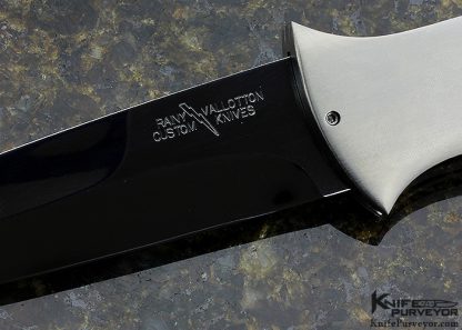 Rainy Vallotton Custom Knife Black Micarta Automatic Linerlock - Image 3