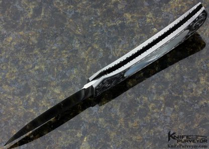 Ralph Dewey Harris Custom Knife Sole Authorship Engraved Mother of Pearl Interframe Scale Release - Image 5