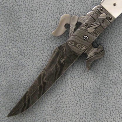 Ralph Selvideo Custom Knife: Advanced Guard Pearl Automatic - Image 4