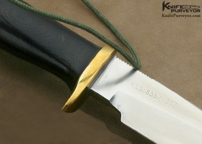 Randall Custom Knife Black Micarta & Brass Miniature - Image 3