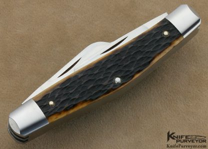 Reese Bose Custom Knife # 2 Remington Jigged Bone 3 Blade Stockman Slipjoint - Image 3