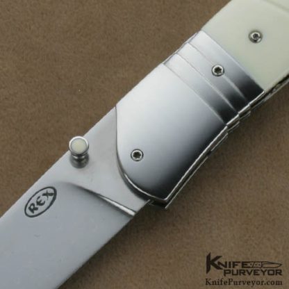 Rex Robinson Custom Knives Carved  Linerlock - Image 2