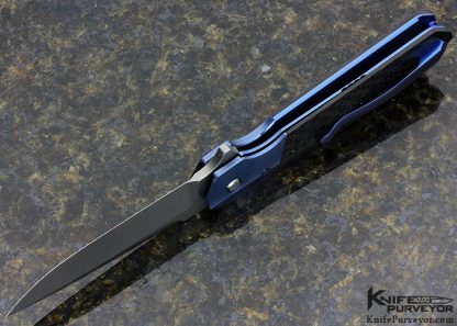 Richard Rogers Custom Knife F4 Carbon Fiber Linerlock Flipper - Image 4