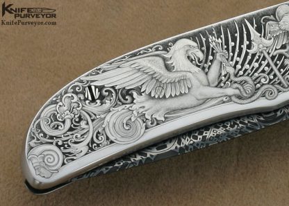 Rick Eaton Custom Knife Sole Authorship Engraved 2007 AKI Linerlock - Image 6