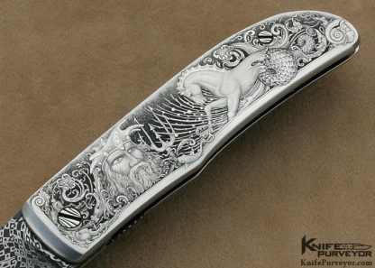 Rick Eaton Custom Knife Sole Authorship Engraved 2007 AKI Linerlock - Image 3