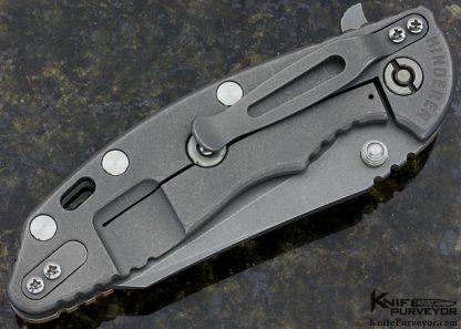 Rick Hinderer Custom Knife XM-18 Wharncliffe Tan G10 and Titanium Frame Lock - Image 3