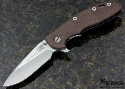 Rick Hinderer Custom Knife XM-18 Brown G-10 Frame Lock