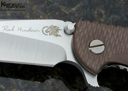 Rick Hinderer Custom Knife XM-18 Brown G-10 Frame Lock - Image 2