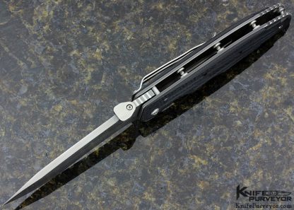 RJ Martin Custom Knife S30V and Carved Carbon Fiber 2nd Generation Trooper Linerlock - Image 5