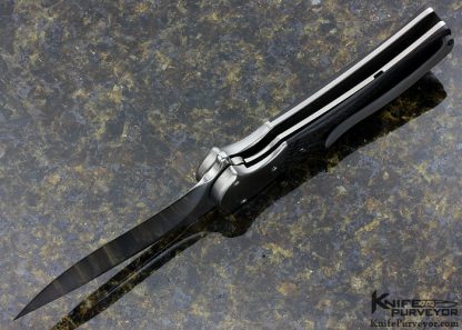 RJ Martin Custom Knife Q36 Carbon Fiber and Contoured Titanium Flipper with Zirconium Clip - Image 5