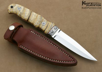 Robert Nelson Parker Custom Knife Dave Lark Engraved Mammoth Tooth Hideout Knife - Image 6