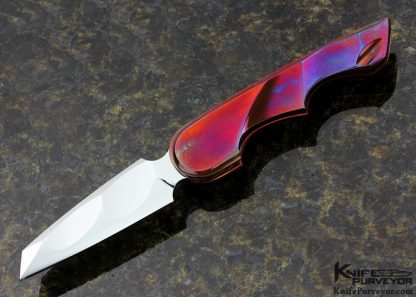 Ron Appleton Custom Knife 2015 AKI "Vermejo" Sculpted Copper and Steel Advanced IQ Lock Folder