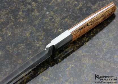 Ron Gaston Custom Knife Tanto Spalted Maple Tanto - Image 5