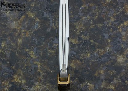 Ron Lake Custom Knife Mother of Pearl Shell Tail Lock with 14Kt Gold Bale - Image 6