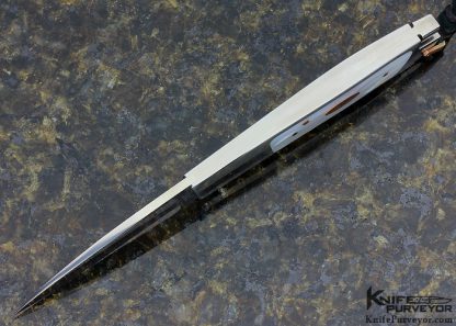 Ron Lake Custom Knife Mother of Pearl Interframe Tail Lock - Image 4