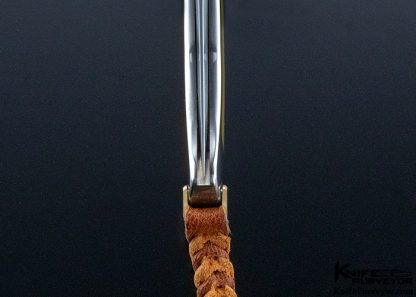 Ron Lake Custom Knife "El Dorado" Gold Lip Pearl Interframe Tail Lock - Image 8