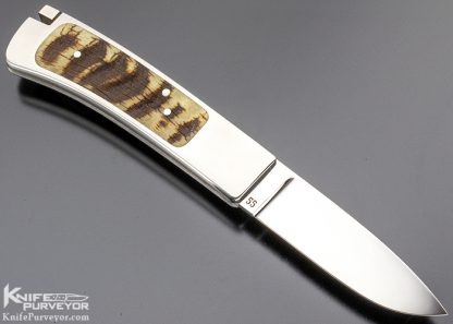 Ron Lake Custom Knife Rams Horn Interframe Tail Lock - Image 3