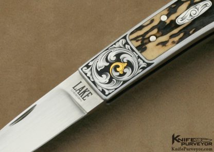 LAKE DESIGN Custom Knife Mark Waldrop Engraved - Image 2