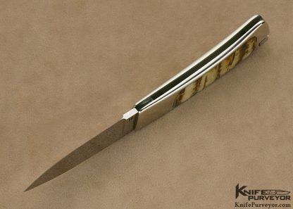 Ron Lake Custom Knife Nickel Silver and Rams Horn Tail Lock - Image 5