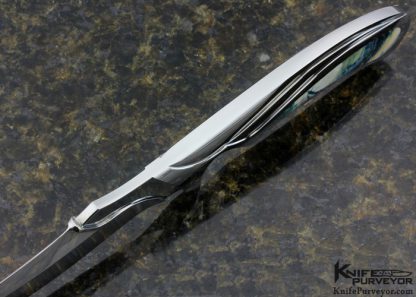 Ron Best Custom Knife Persian Fighter with Mirror Polished & Fluted Integral 440C Steel & Phenolic Inlays - Image 4