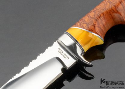 Ruffin Johnson Custom Knife Amber and Snakewood Model 6 Lockback - Image 2