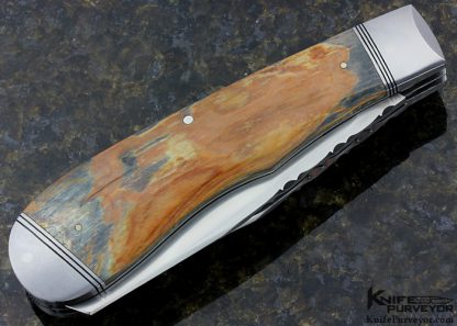 Rusty Preston Custom Knife 2 Blade Jumbo Trapper - Image 4