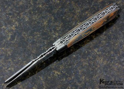 Rusty Preston Custom Knife 2 Blade Jumbo Trapper - Image 5