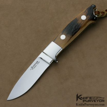 S.R. Johnson Custom Knives Drop Point Hunter with Thong Hole