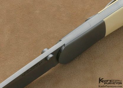 Scott Sawby Custom Knives White Micarta Combat Utility Self Lock - Image 5