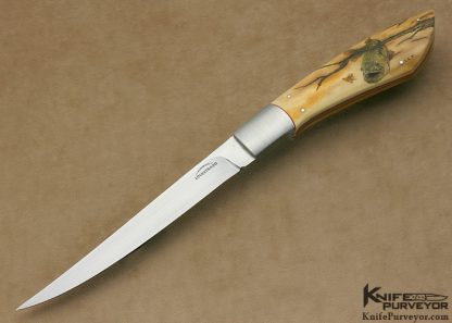 Schuyler Lovestrand Custom Knife Laura Lovestrand Scrimshawed Filet Knife