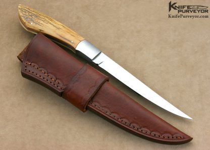 Schuyler Lovestrand Custom Knife Laura Lovestrand Scrimshawed Filet Knife - Image 3