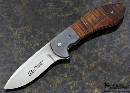 Scott Matsuoku Custom Knife IKBS Titan Curly Koa Frame Lock Flipper