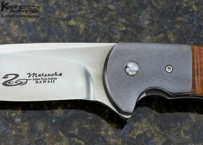 Scott Matsuoku Custom Knife IKBS Titan Curly Koa Frame Lock Flipper - Image 2