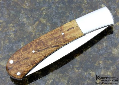 Scott Sawby Custom Knife Maple Burl Self Lock Swift - Image 3