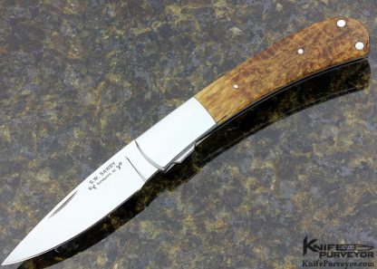 Scott Sawby Custom Knife Maple Burl Self Lock Swift