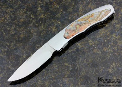 Scott Sawby Custom Knife Lace Agate Bittern Self Lock