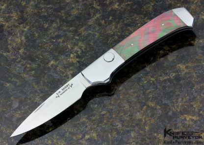 Scott Sawby Custom Knife Blacklip Pearl Button Lock