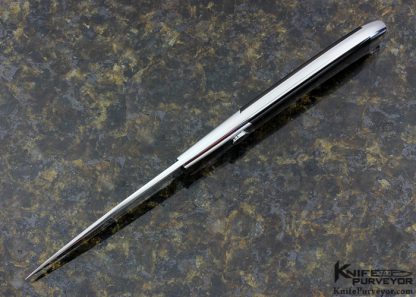 Scott Sawby Custom Knife Blacklip Pearl Button Lock - Image 4