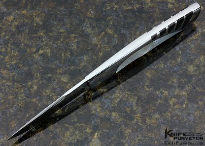 Scott Sawby Custom Knife Mother of Pearl and Tahitian Blacklip Pearl "Killdeer" Self Lock - Image 4