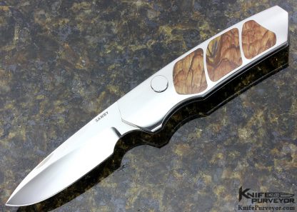 Scott Sawby Custom Knife Biggs Jasper Button Lock "Trogon" Folder