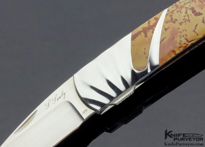 Scott Sawby Custom Knife Picture Jasper "Fluted Skimmer" Selflock - Image 2